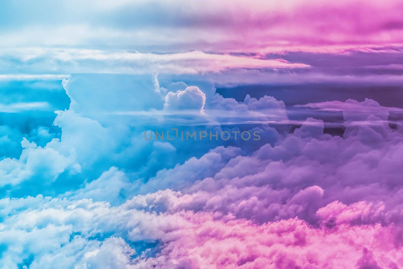 Magical dream, nature backdrop and spiritual holiday concept - Dreamy surreal sky as abstract art, fantasy pastel colours background for modern design