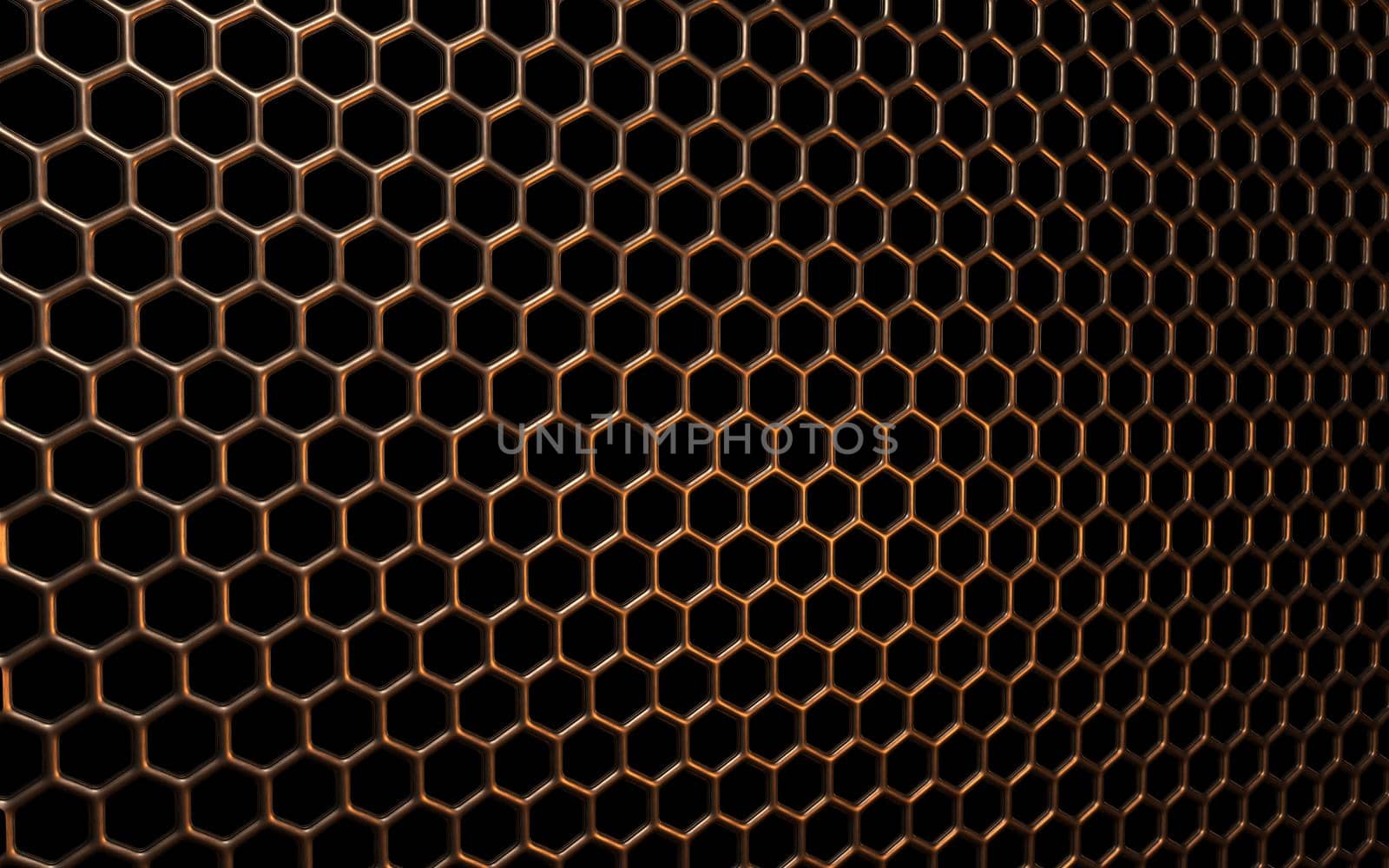 Beautiful pattern of bronze mesh on a black background.