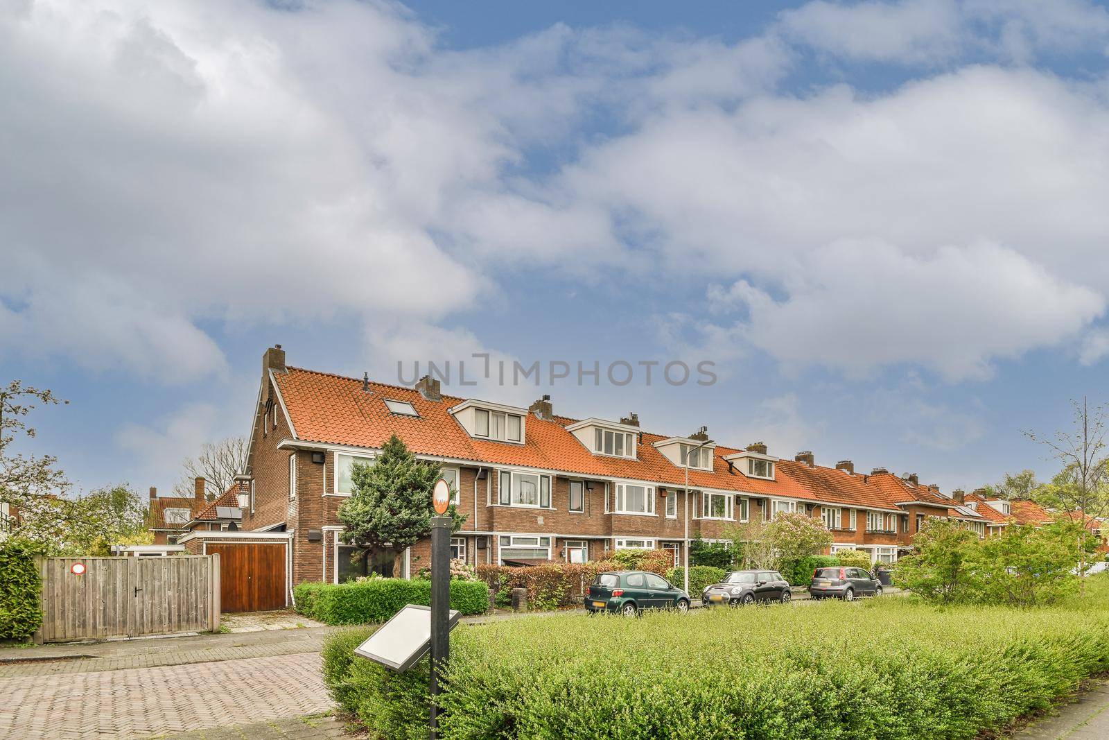 View of street near building with beauty of vegetation outside