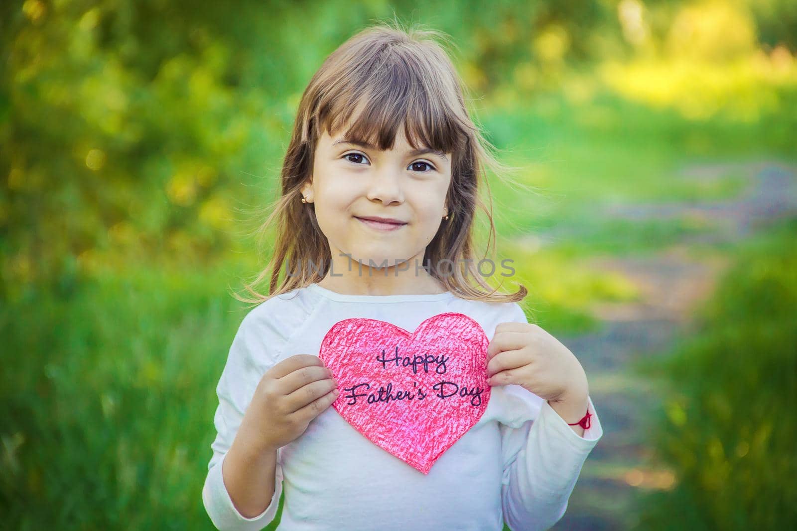 children have a heart in their hands. Selective focus.