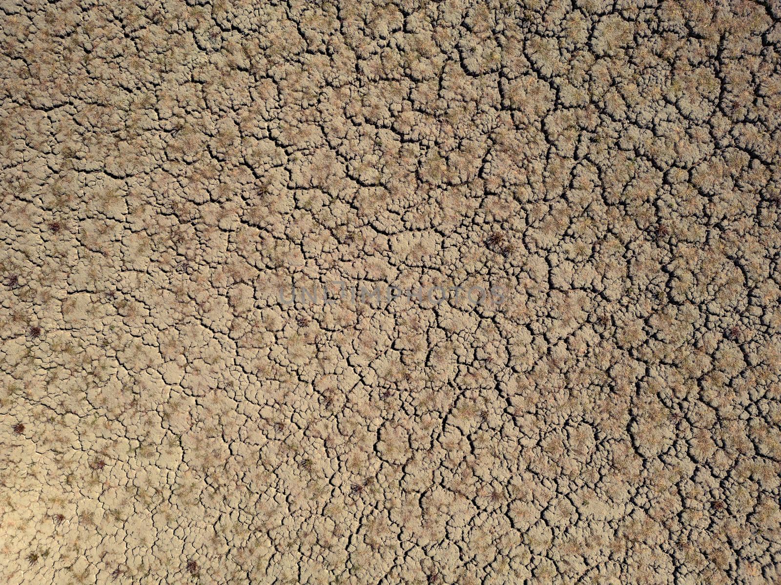 Dry and cracked lake bed due to global warming and drought by Sonat