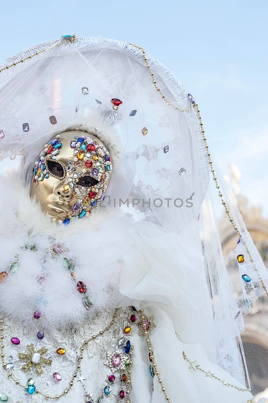 VENICE, ITALY - Febrary 23 2019: The masks of the Venice carnival 2019