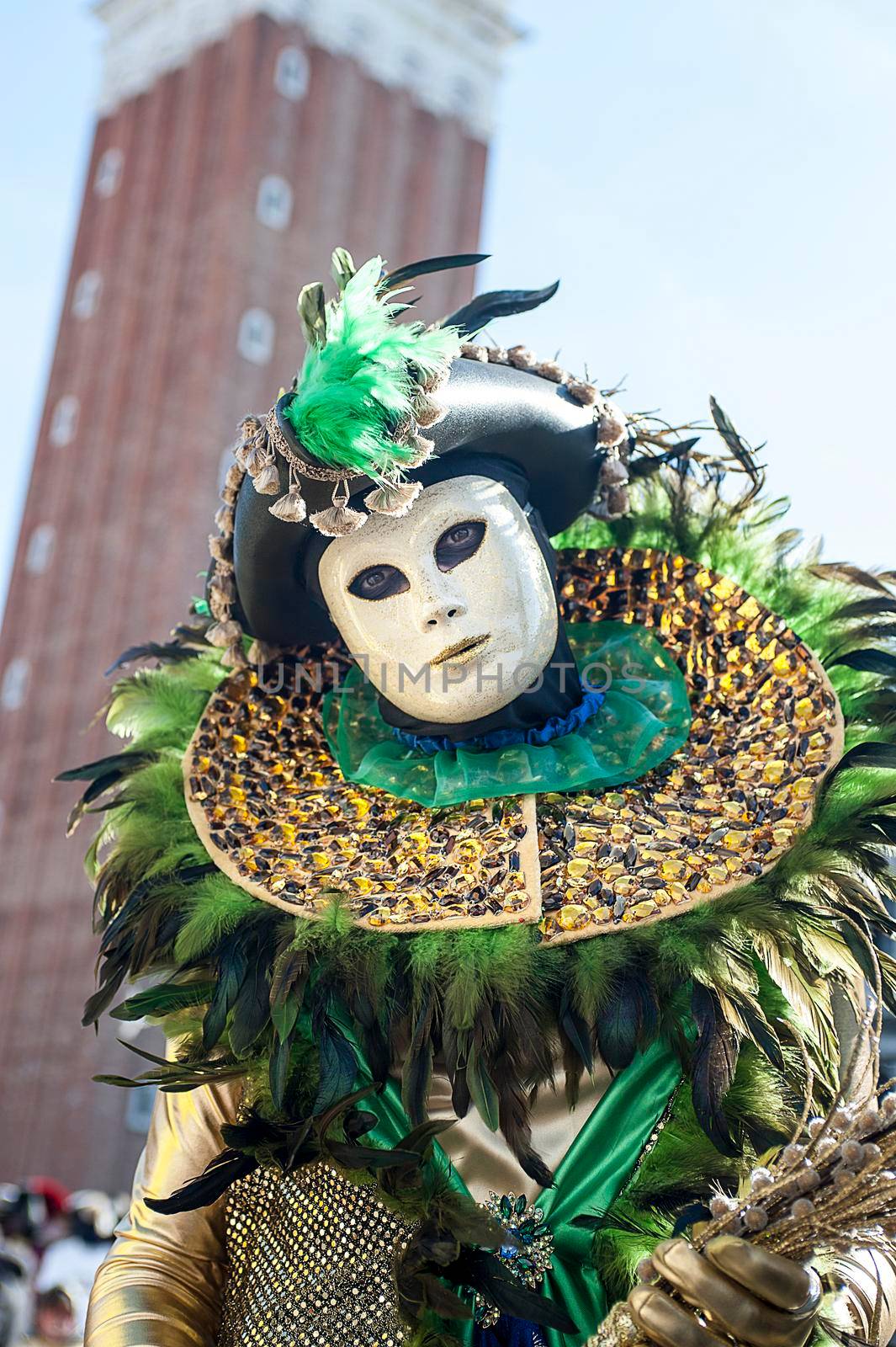 VENICE, ITALY - Febrary 23 2019: The masks of the Venice carnival 2019