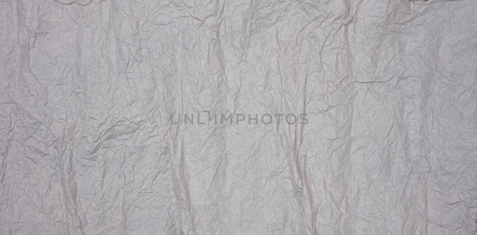 Texture of gray crumpled paper, background for the inscription. Blank for the designer