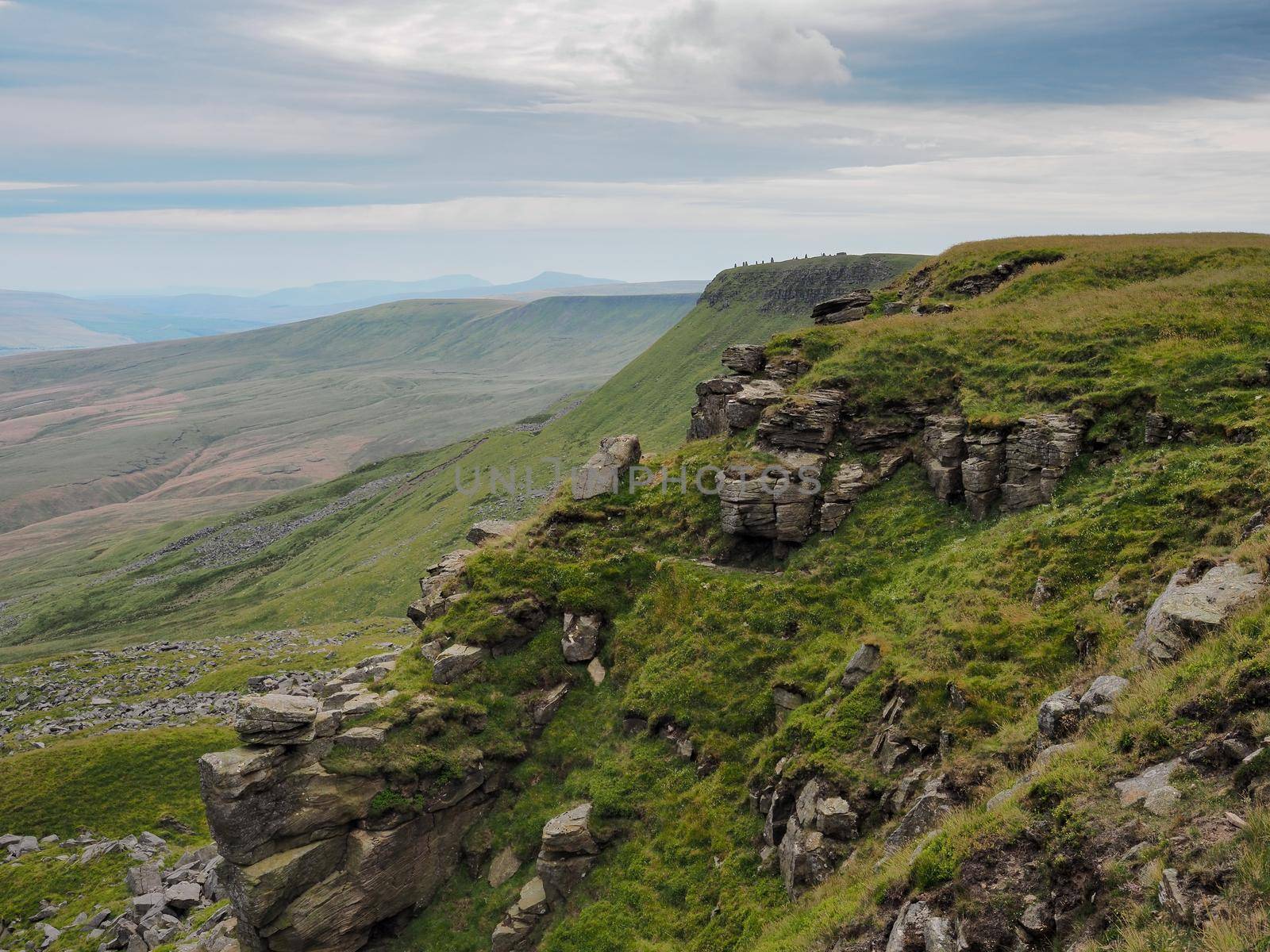 Dramatic view from The Nab to cairns at High White Scar, Eden Valley, Cumbria by PhilHarland