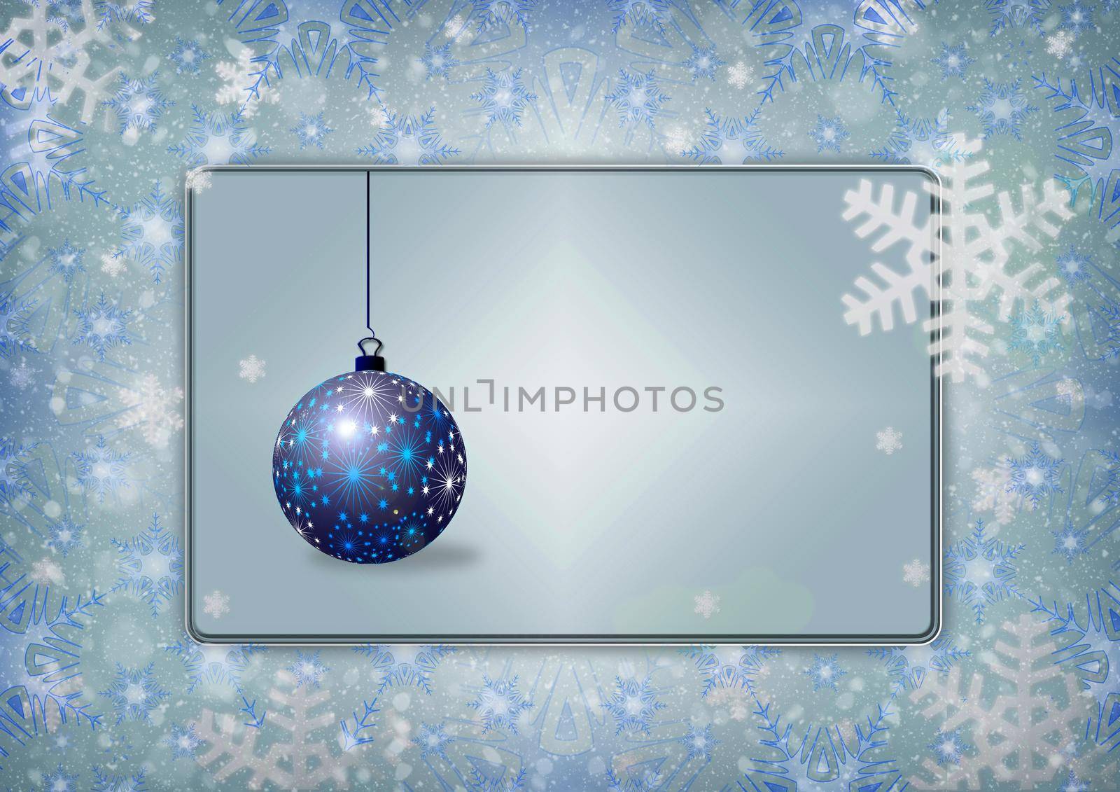 Colorful Christmas background with snowflakes and stars by georgina198