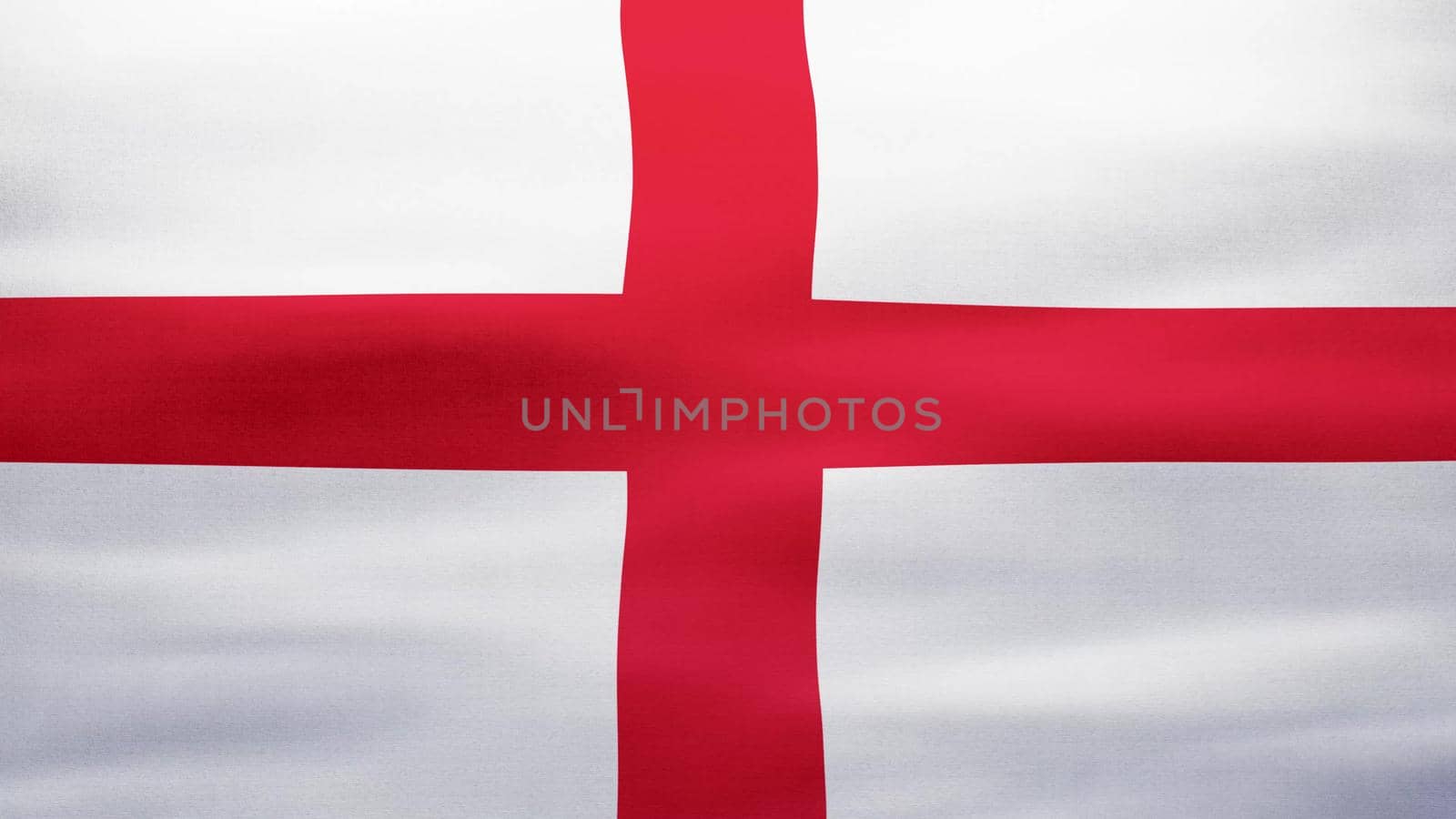 English flag, Rippled silk texture - Front 3D illustration