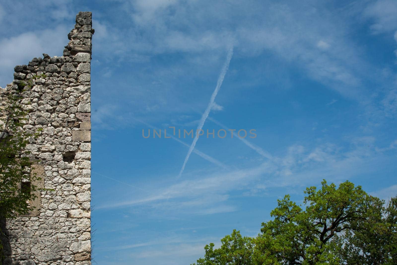 Ruins of ancient old town in Samobor by zebra