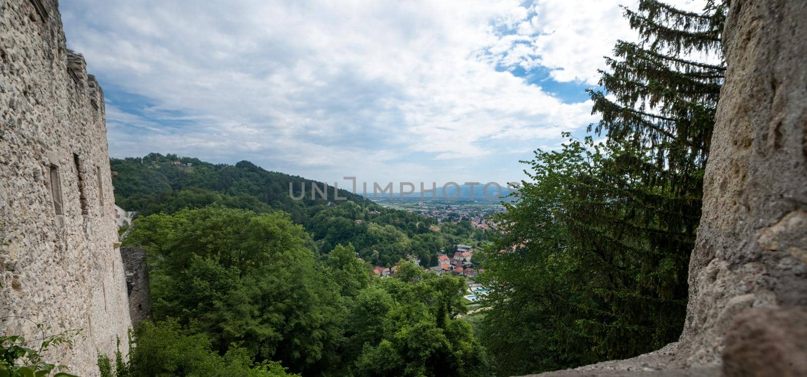 Ruins of ancient old town in Samobor, Croatia.