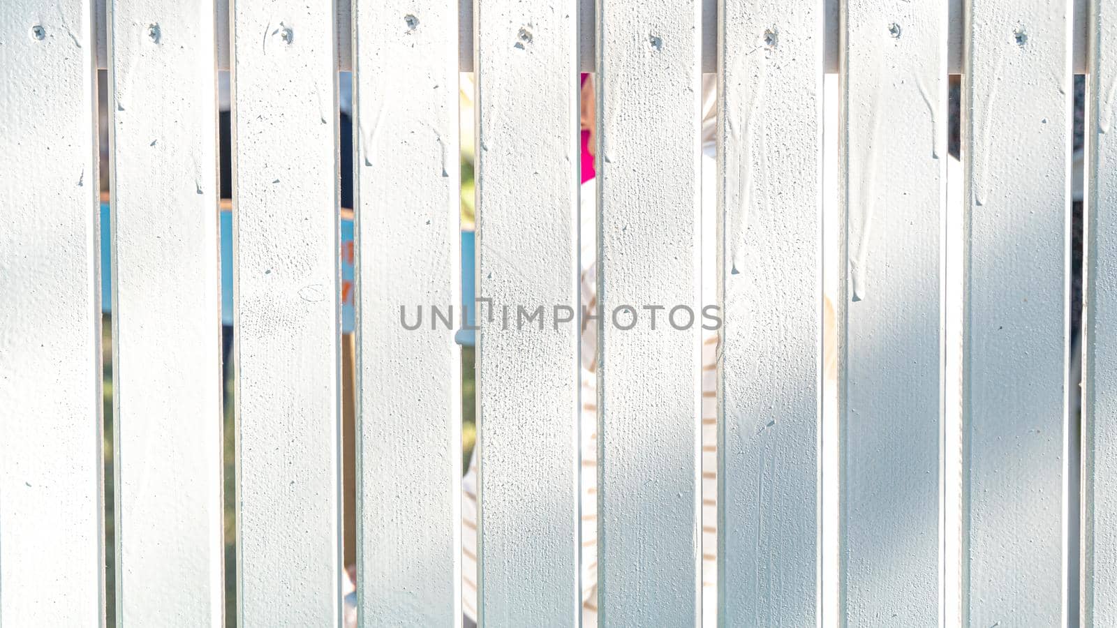 White wooden boards vertical background lines. High quality photo