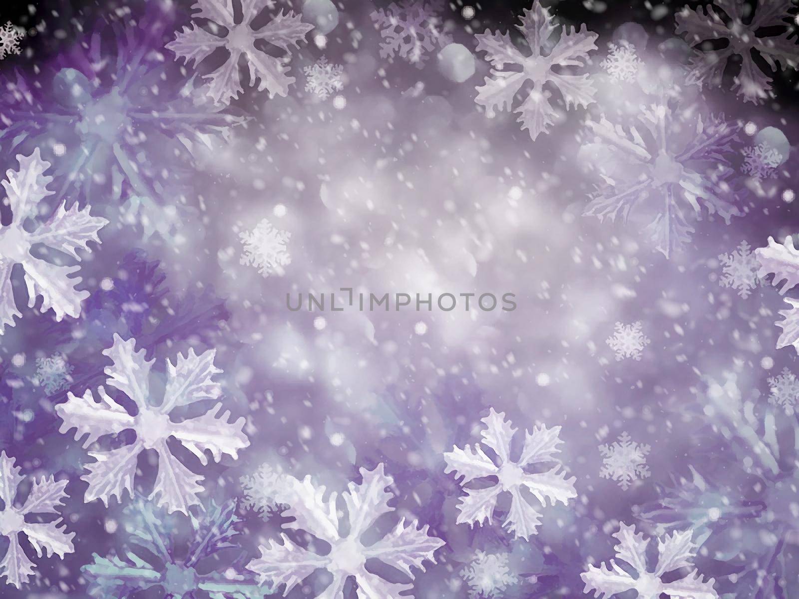 Colorful Christmas background with snowflakes and stars by georgina198