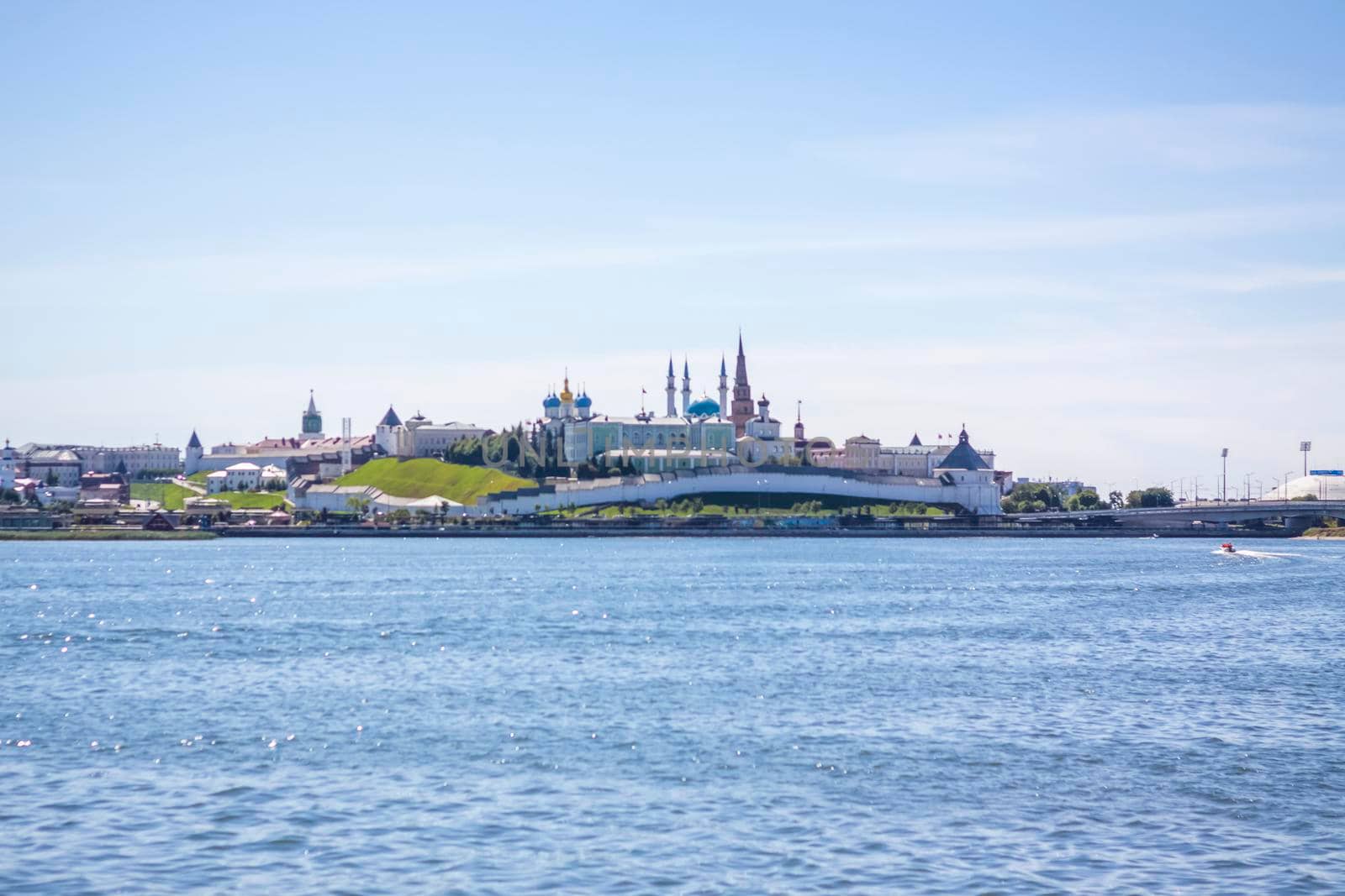 View of the Kazan Kremlin on a sunny summer day.