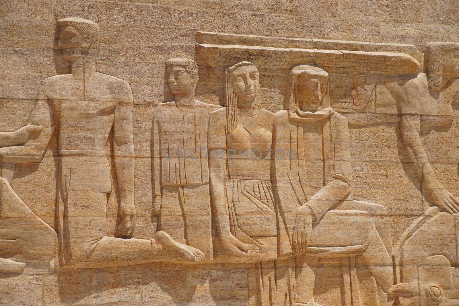 Relief in Anitkabir mausoleum of Mustafa Kemal Ataturk in Ankara, Turkiye by EvrenKalinbacak