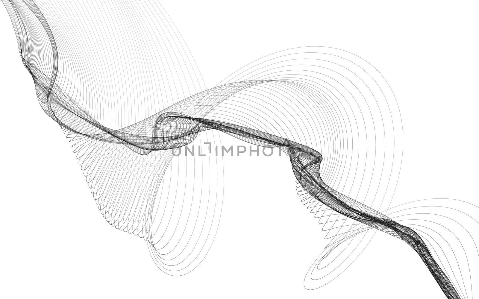 Abstract background with monochrome wave lines on white background.  by teerawit