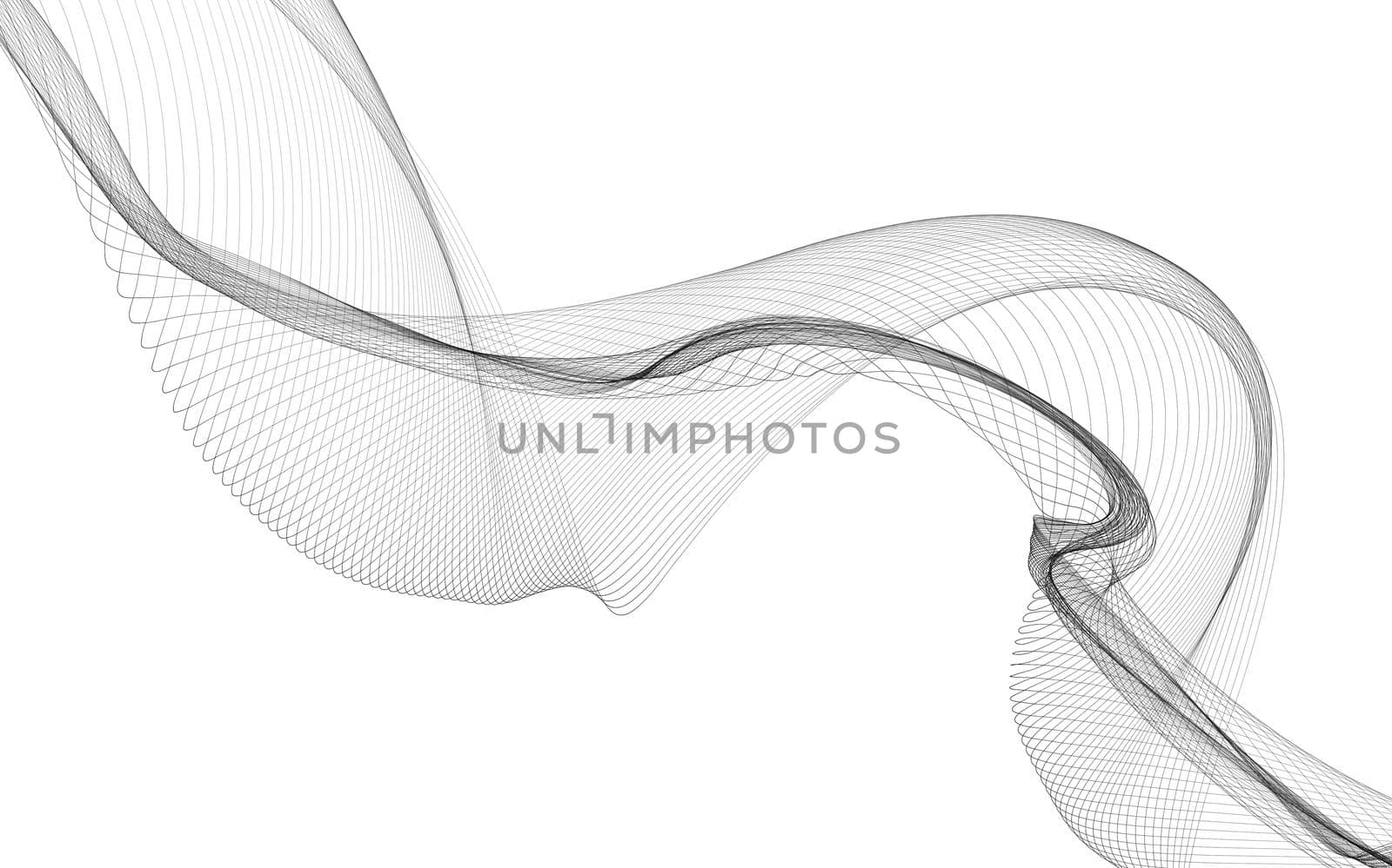 Abstract background with monochrome wave lines on white background.  by teerawit