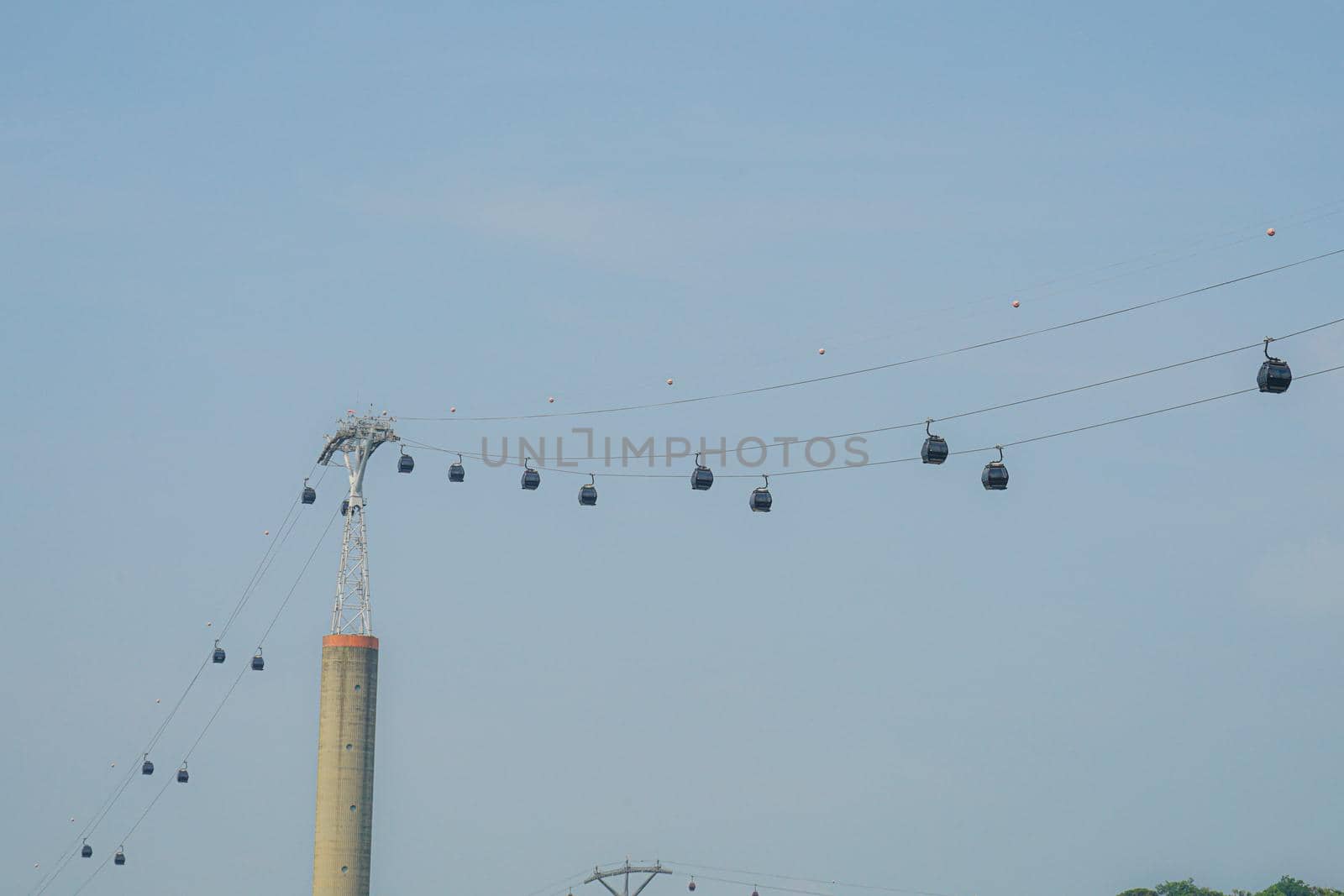 Singapore Sentosa Cable Car. Shooting Location: Singapore