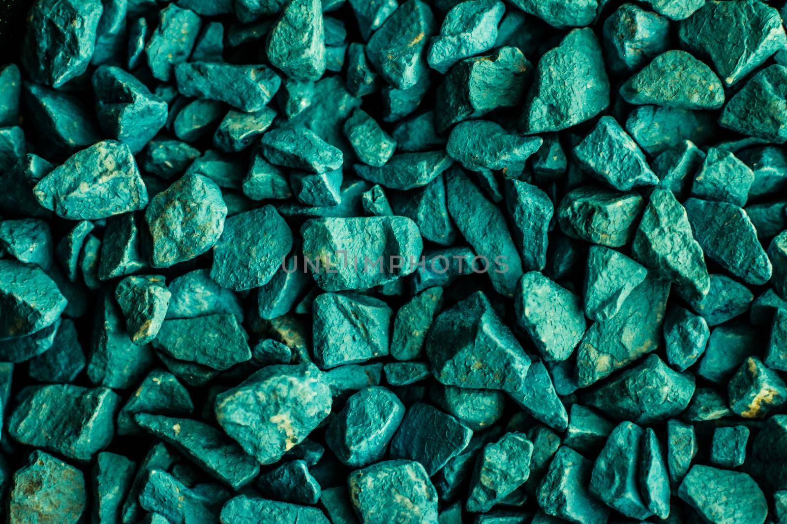 Decor, surface and nature concept - Emerald green stone pebbles as abstract background texture, landscape architecture backdrop, interior design and textured pattern for luxury brand design