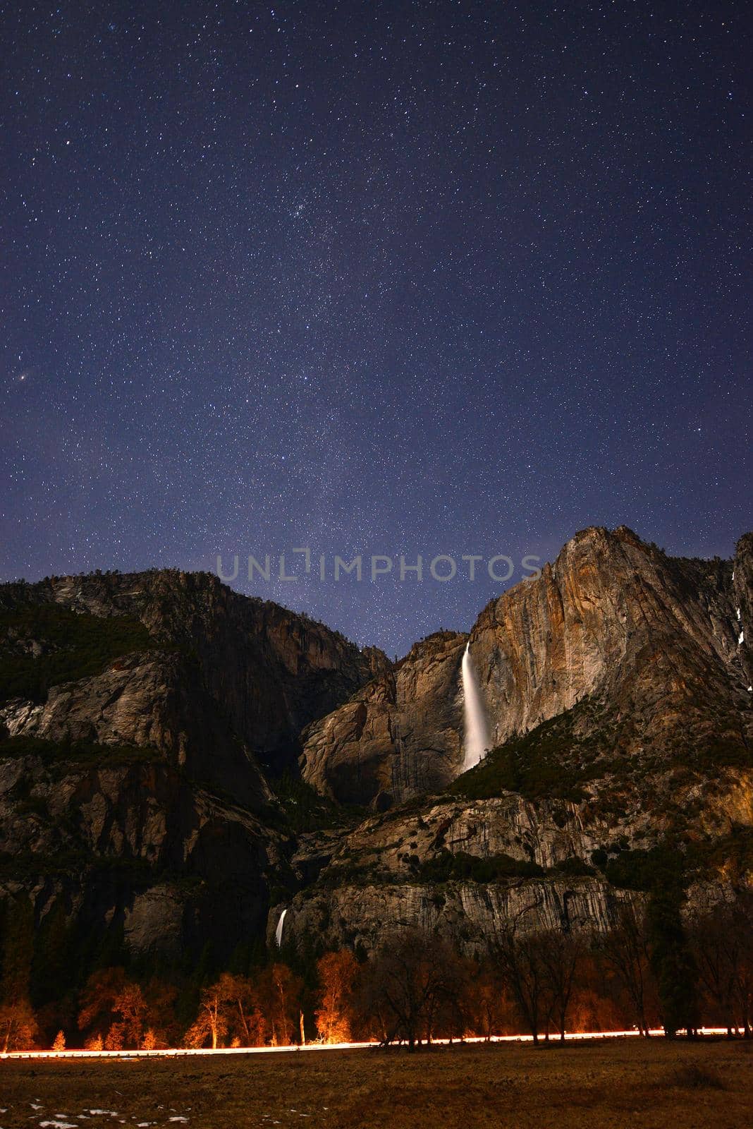 yosemite fall night by porbital