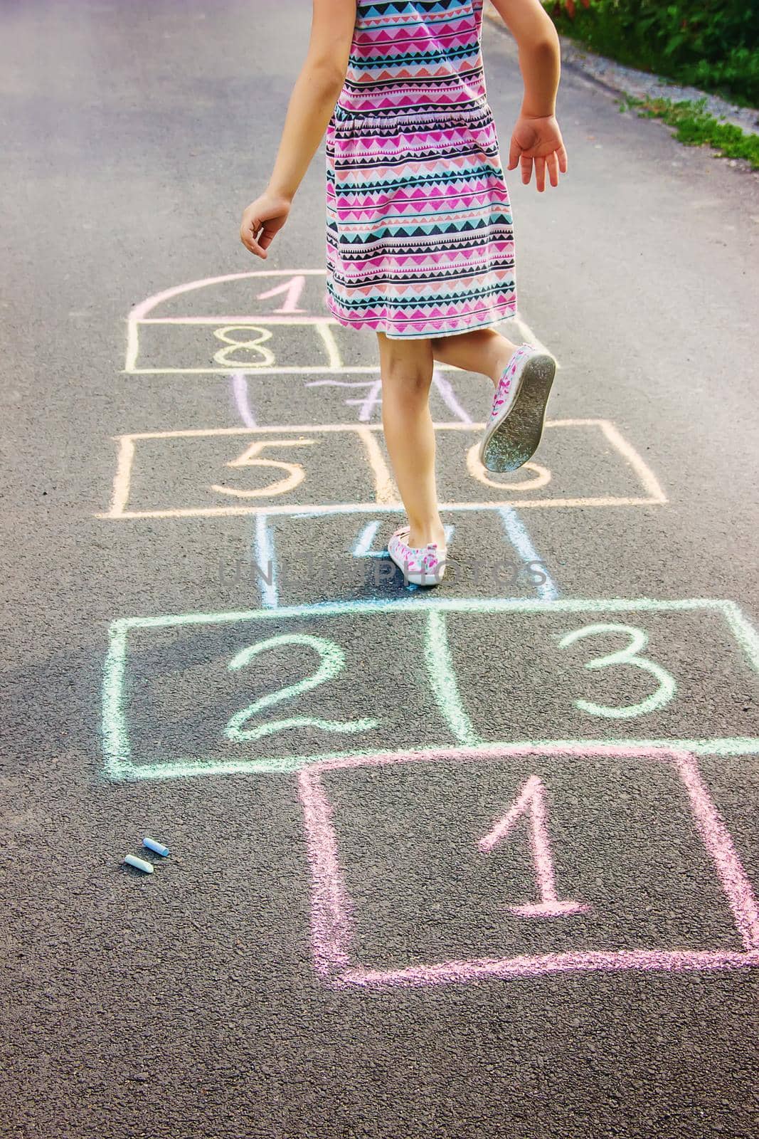 street children's games in classics. Selective focus. by yanadjana