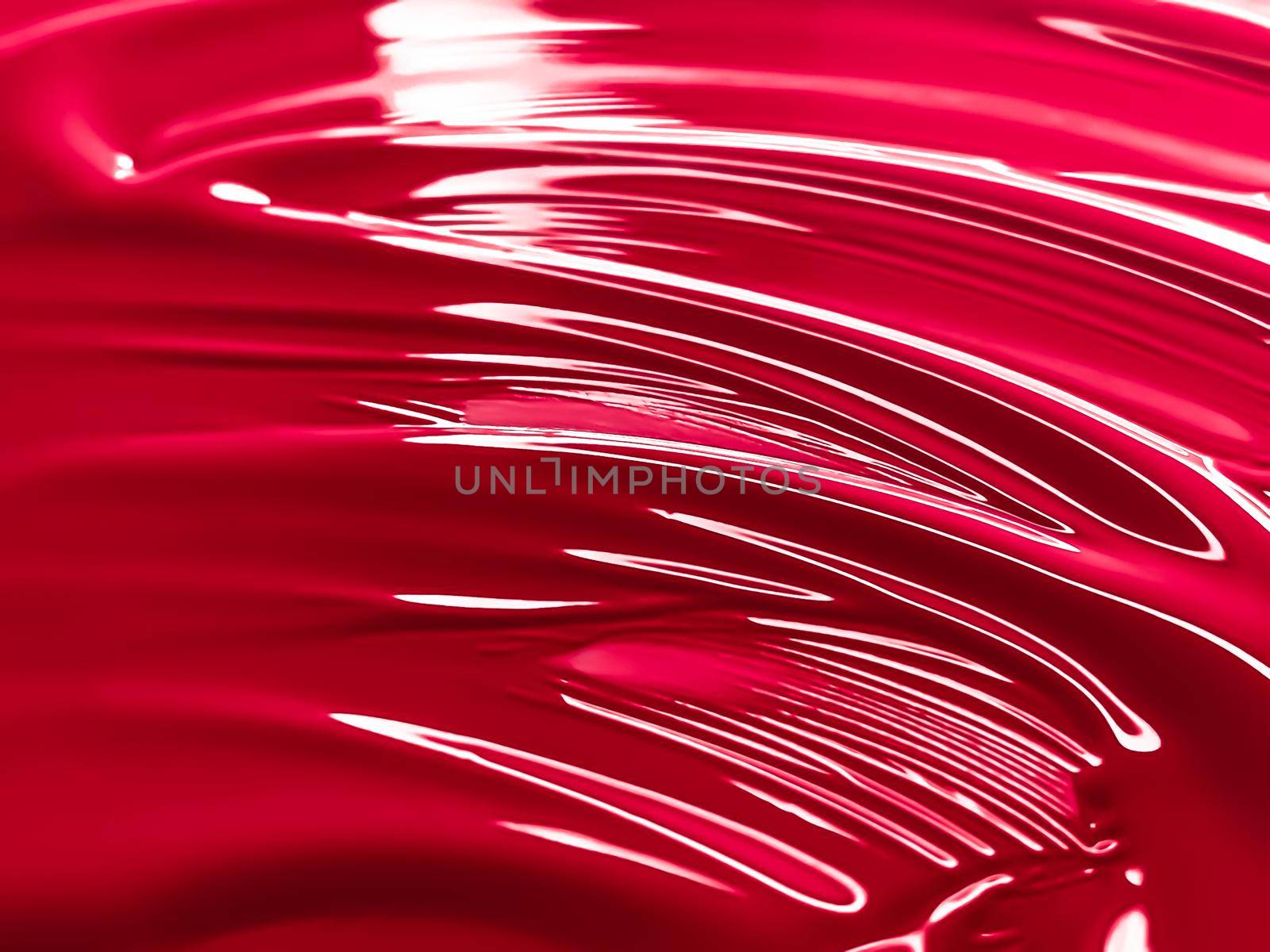 Glossy red cosmetic texture as beauty make-up product background, skincare cosmetics and luxury makeup brand design concept