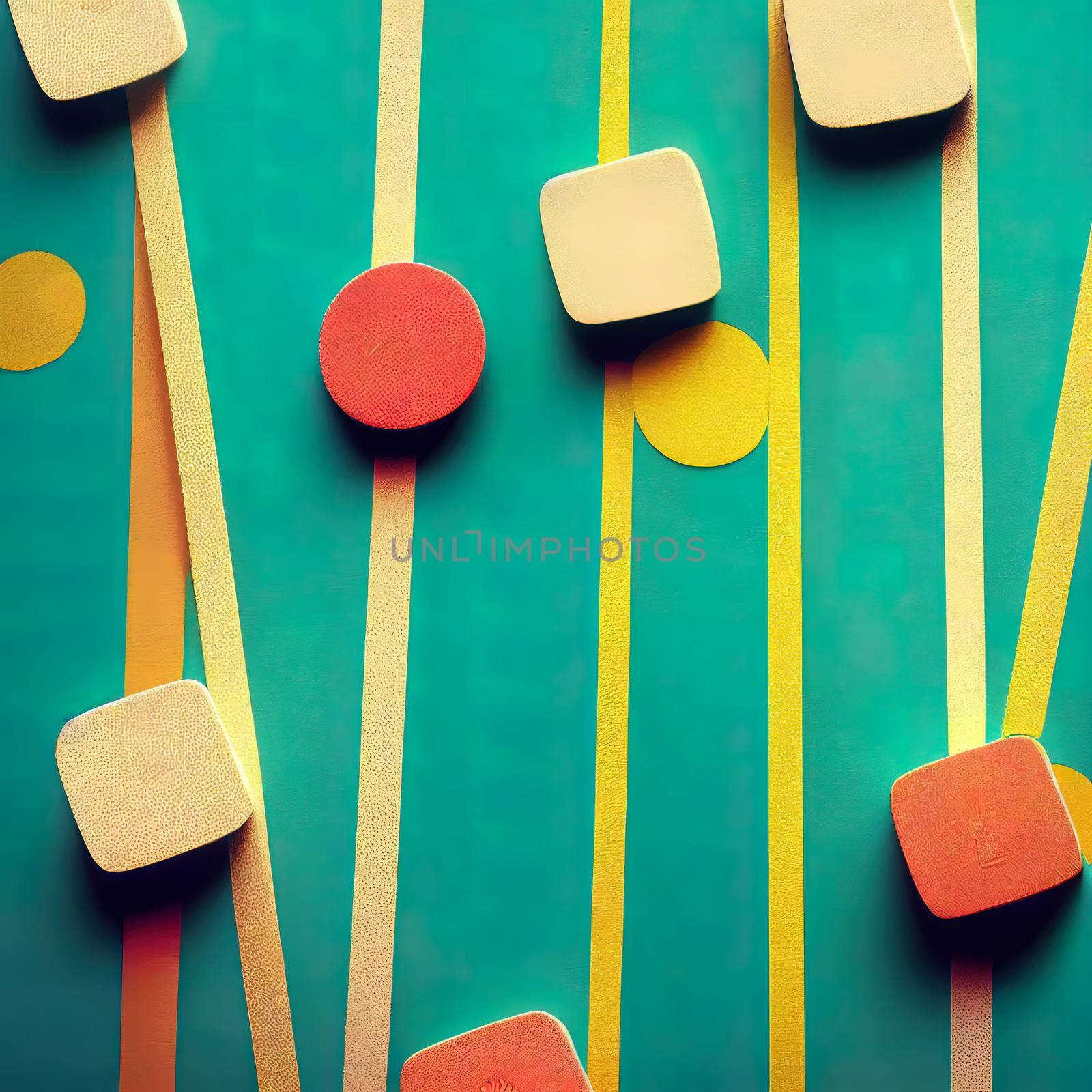 Lucky charm square banner background of 3D render, suitable for social media post and web internet ads.