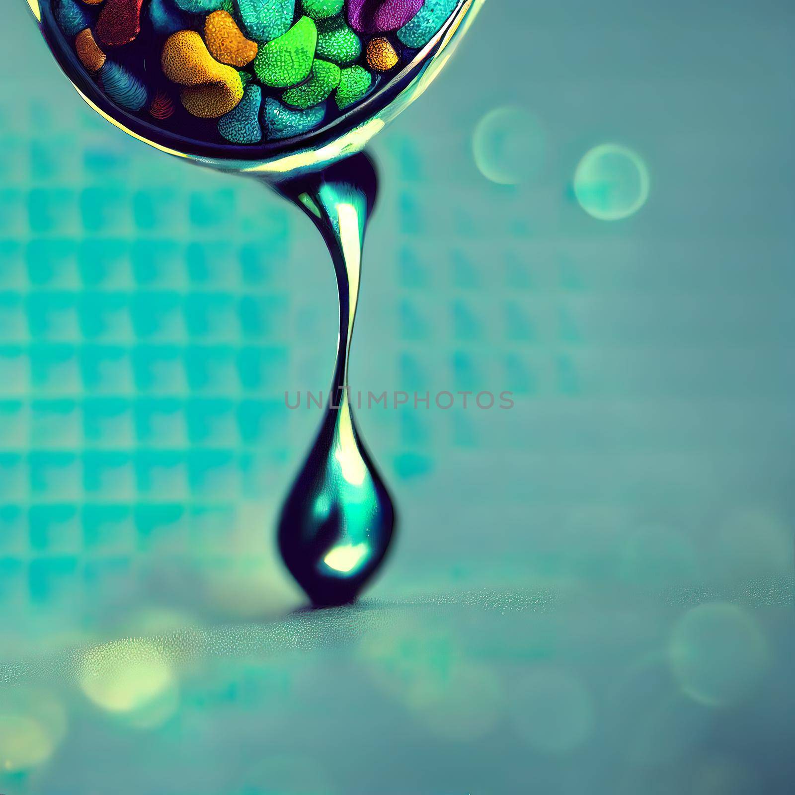Lucky charm square banner background of 3D render, suitable for social media post and web internet ads.