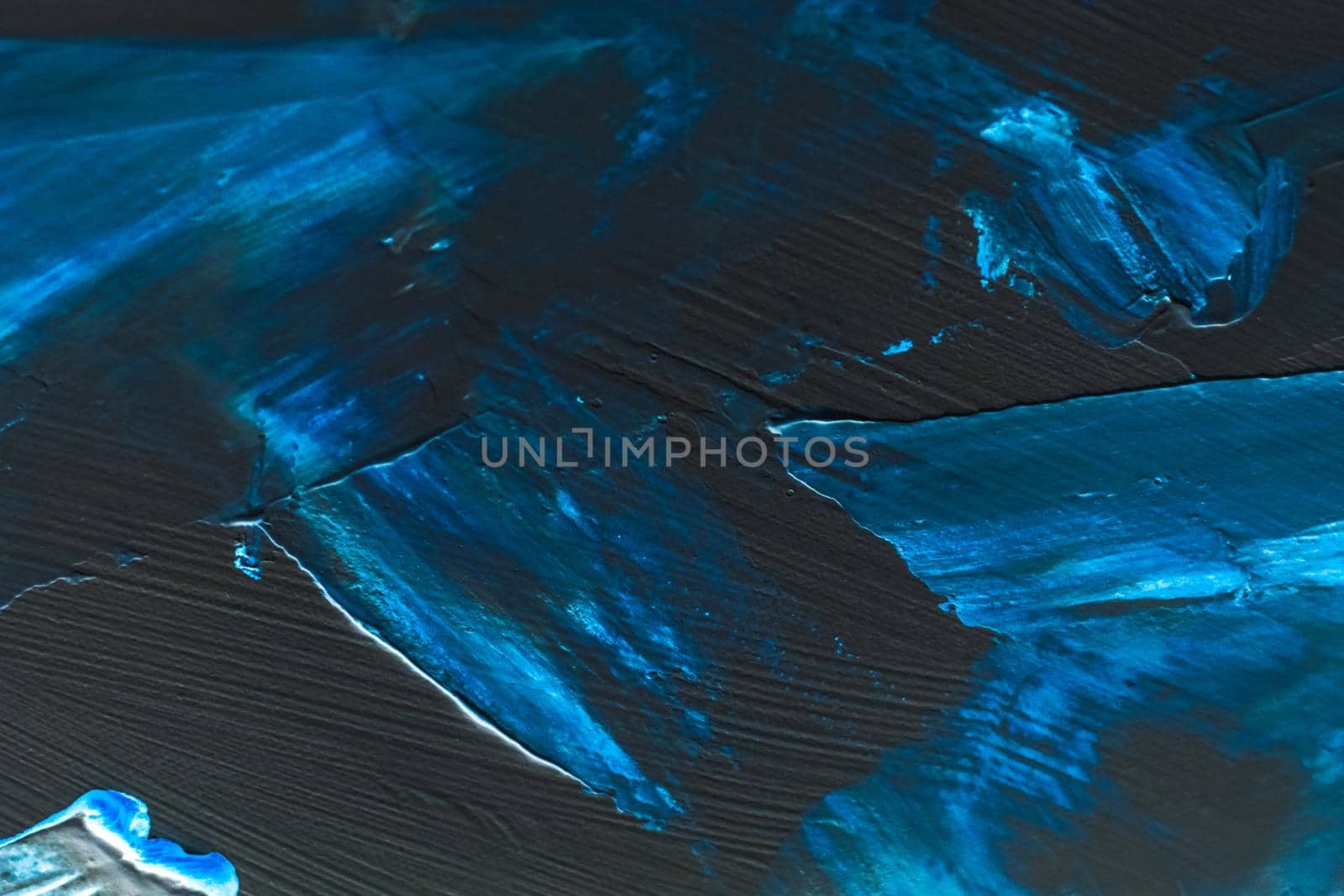 Art, branding and vintage concept - Artistic abstract texture background, blue acrylic paint brush stroke, textured ink oil splash as print backdrop for luxury holiday brand, flatlay banner design