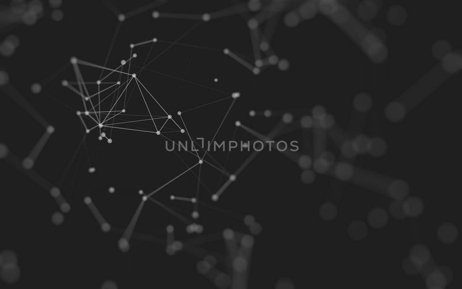 Abstract background. Molecules technology with polygonal shapes, connecting dots and lines. Connection structure. Big data visualization.  by teerawit