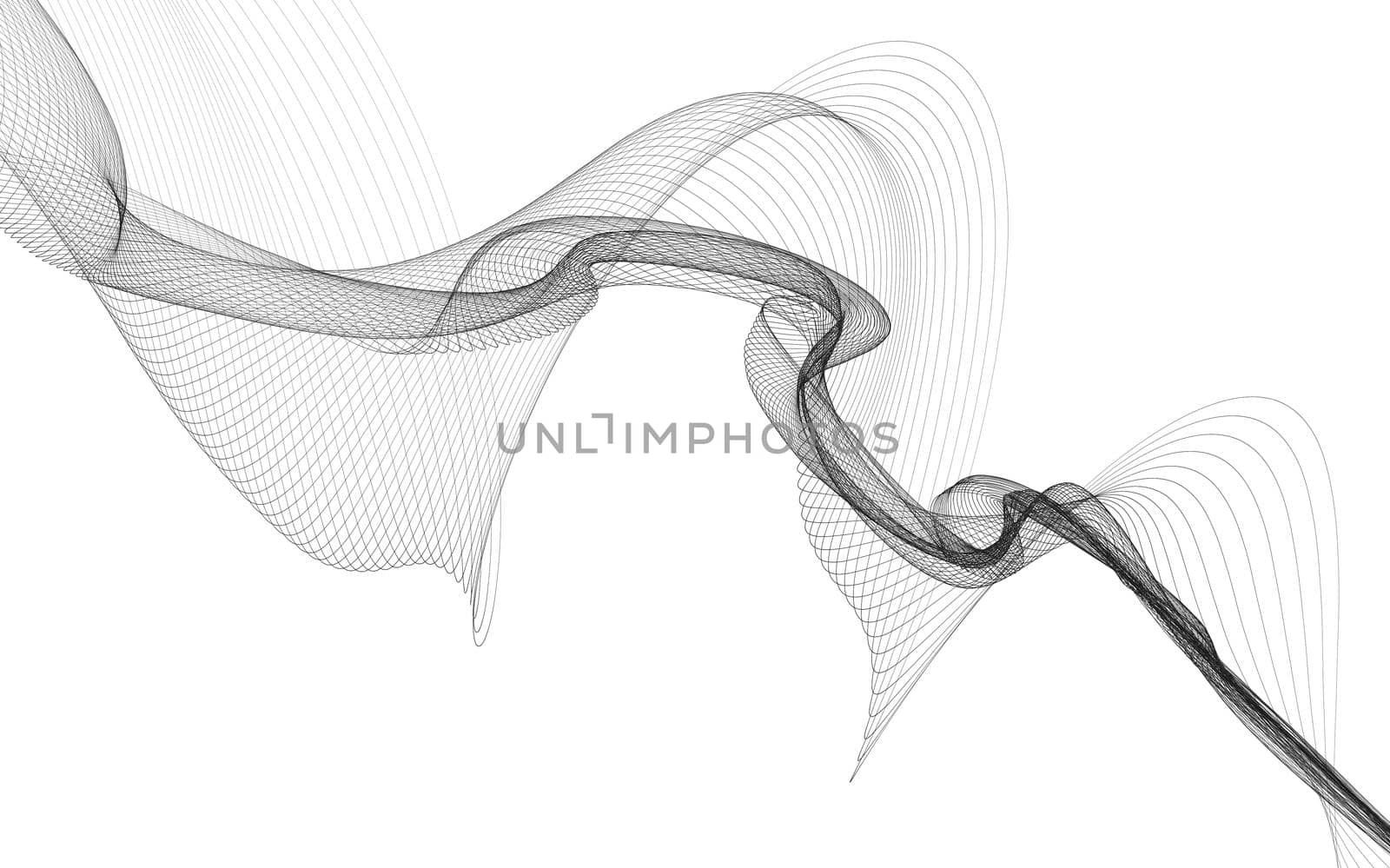 Abstract background with monochrome wave lines on white background.  by teerawit