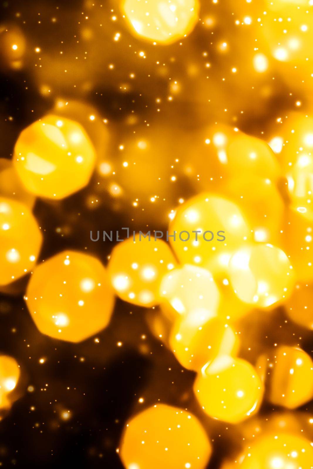 Glamorous gold shiny glow and glitter, luxury holiday background by Anneleven