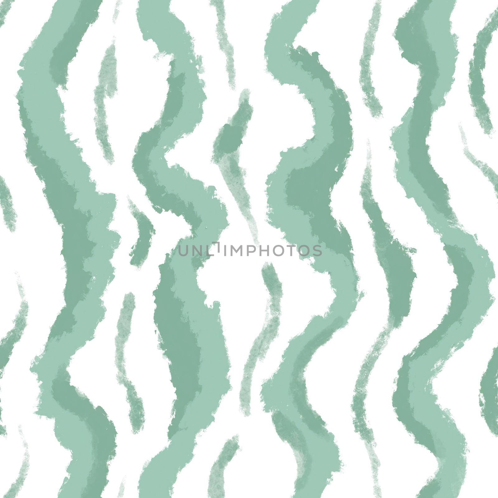 Seamless hand drawn green mint abstract geometric pastel pattern. Mid century modern trendy fabric print, line curve minimalist background for wallpaper wrapping paper textile. by Lagmar