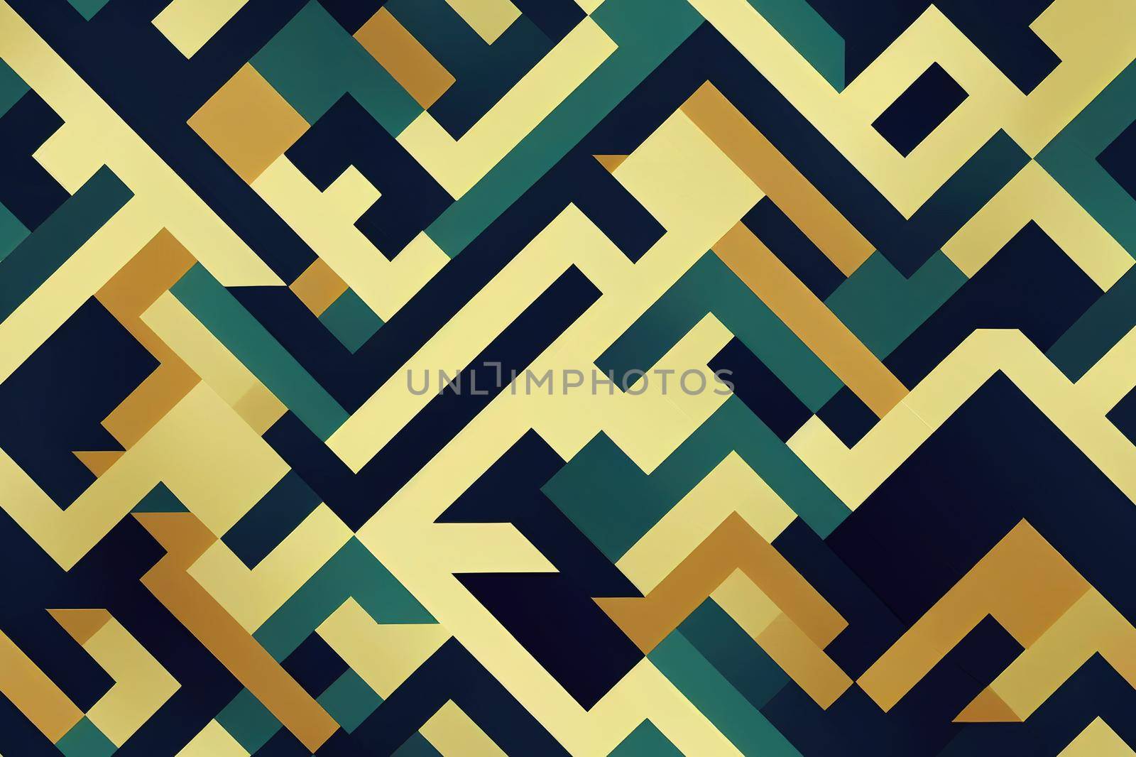 The geometric abstract pattern. Seamless background. Dark blue by 2ragon