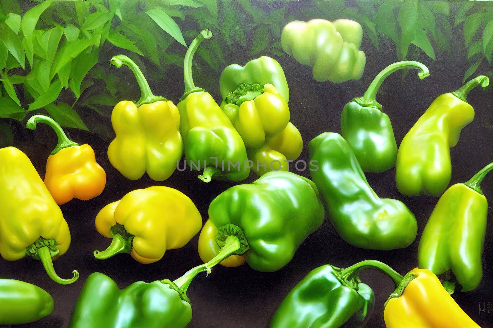 A close up of a pepper. High quality illustration