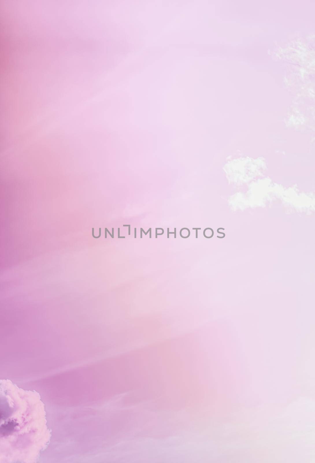 Magical dream, nature backdrop and spiritual holiday concept - Dreamy surreal sky as abstract art, fantasy pastel colours background for modern design