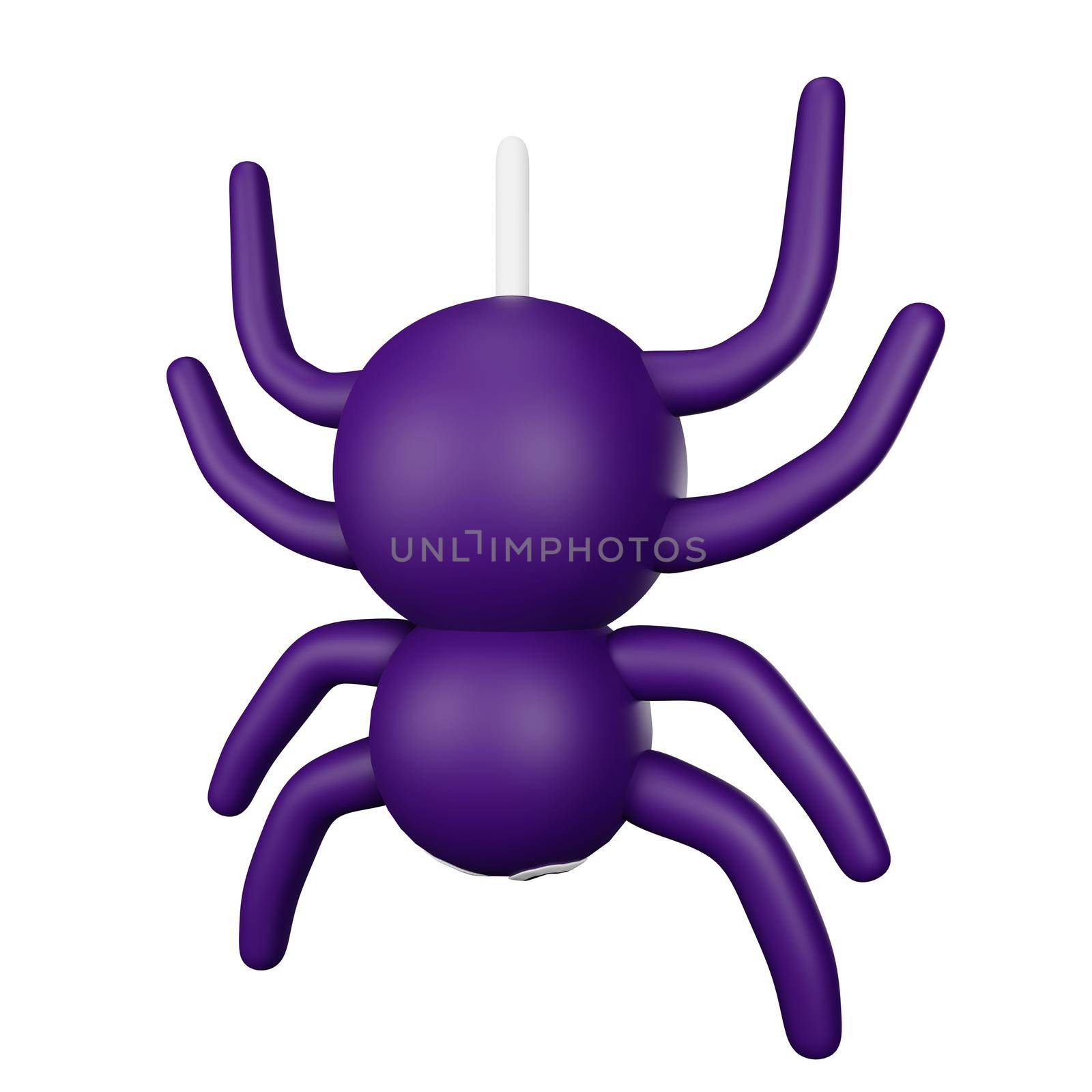 3d rendering of spider halloween icon