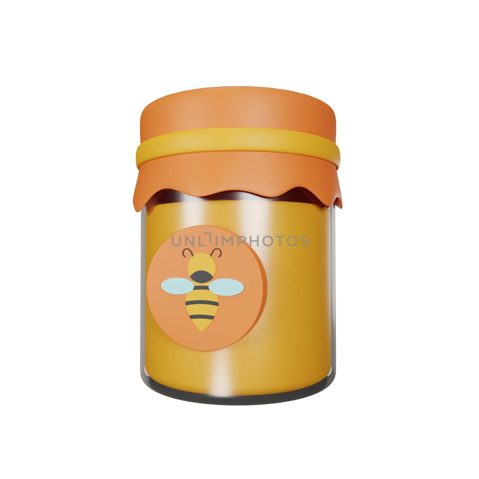 3d rendering of honey in a jar thanksgiving icon