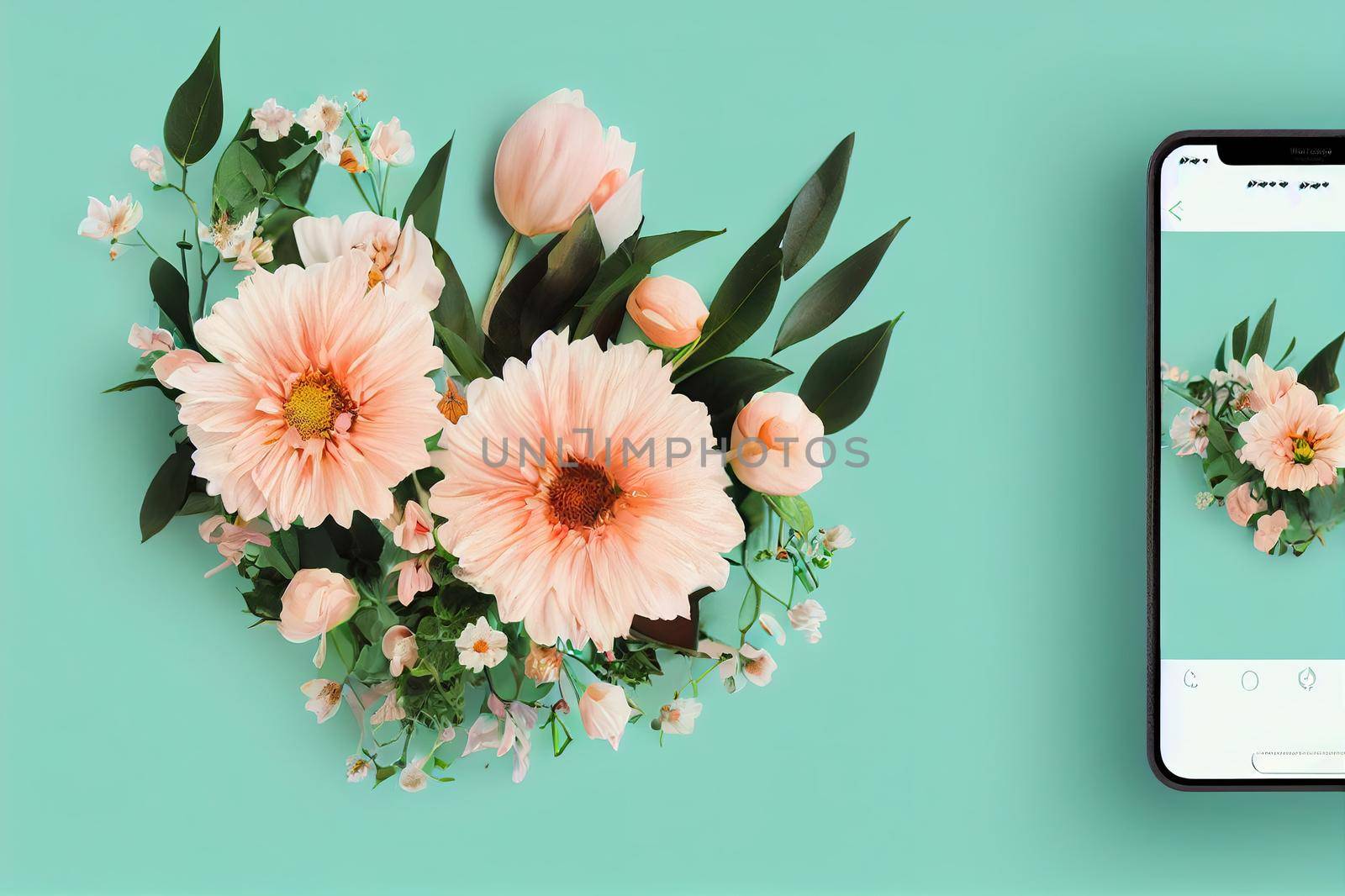 Instagram social media story post feed spring summer flower green background for beauty. product promotion, special offer, shopping, e commerce, marketing template