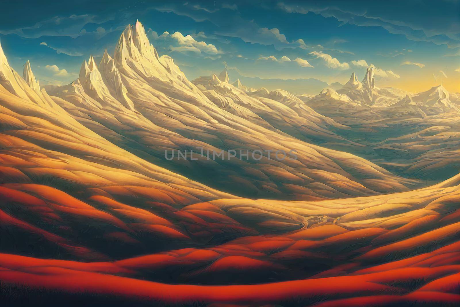 Elves palace background. High quality 2d illustration