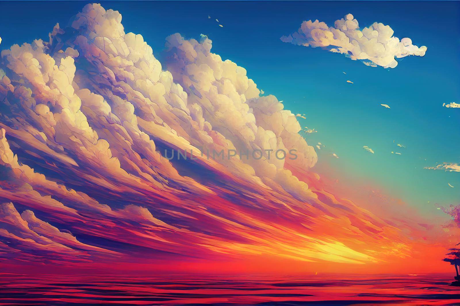 Mozambiqueanime style 2d background illustration cartoonish style, high quality illustration