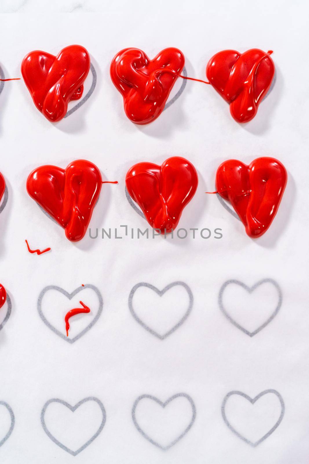 Chocolate Cookies with Chocolate Hearts by arinahabich