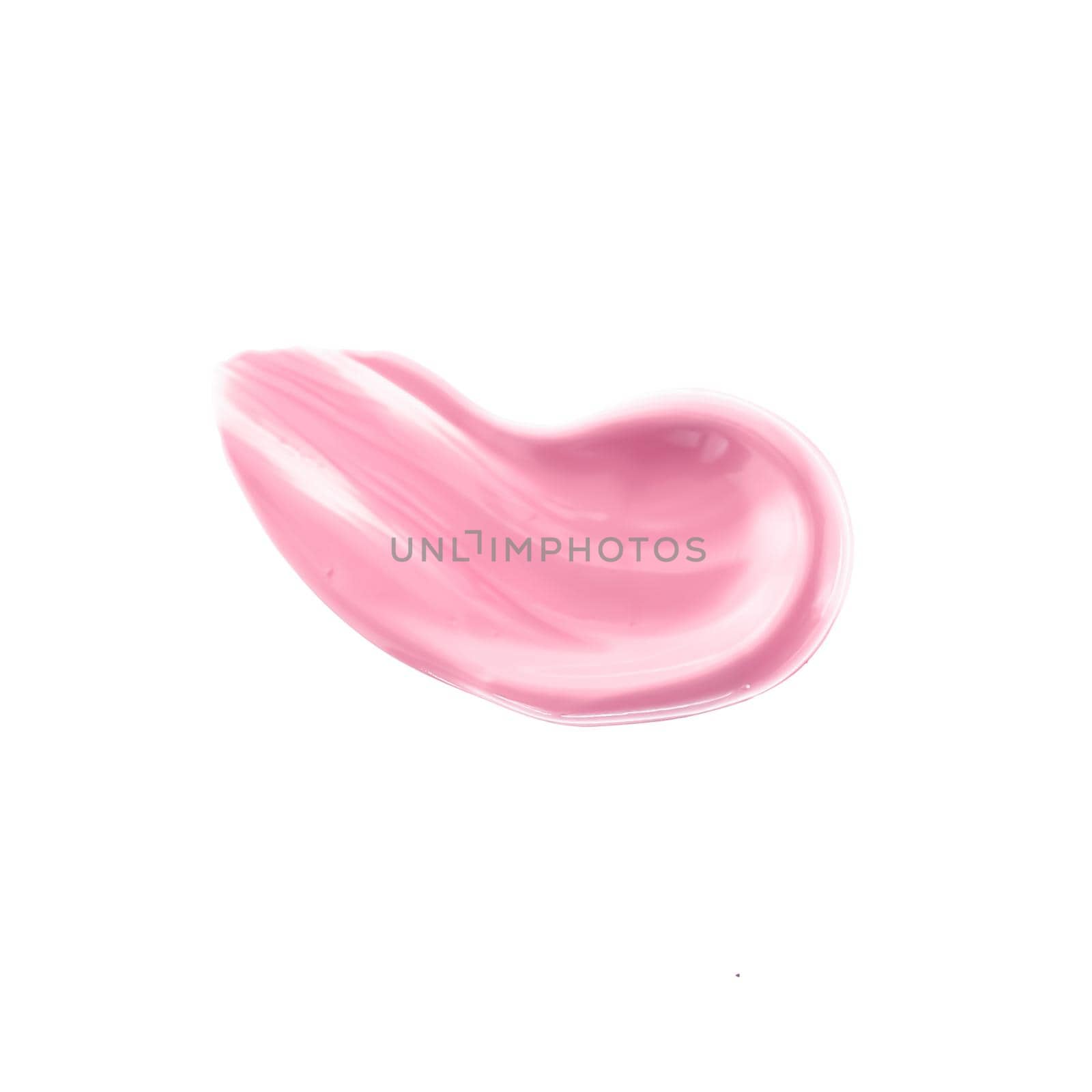 Pastel pink beauty swatch, skincare and makeup cosmetic product sample texture isolated on white background, make-up smudge, cream cosmetics smear or paint brush stroke closeup