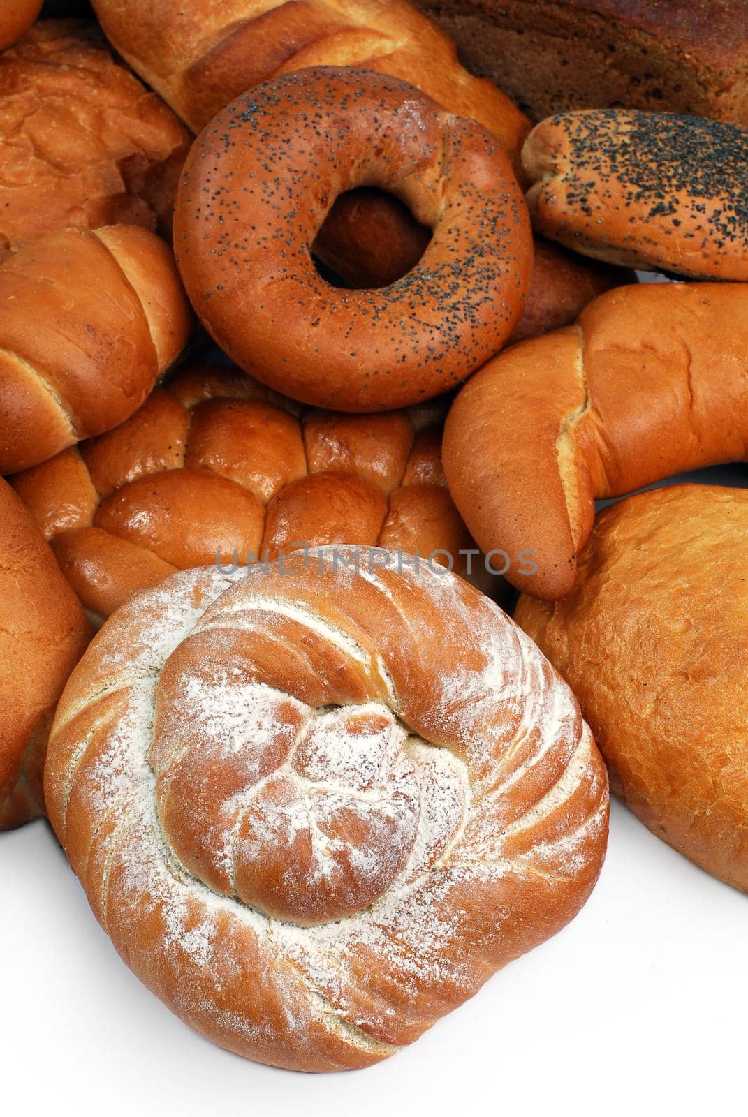 bread isolation on the white background by Andrii_Ko