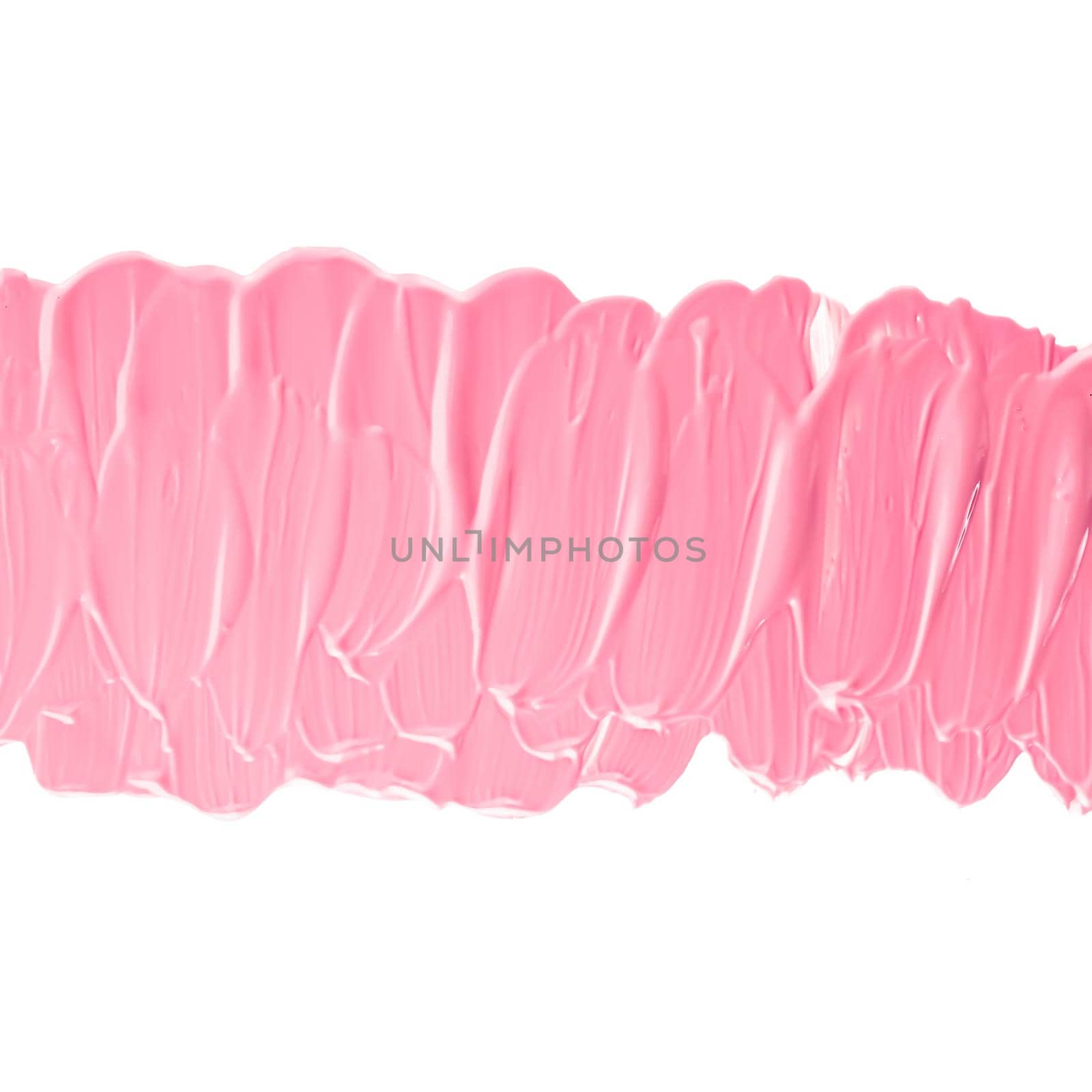 Pastel pink beauty swatch, skincare and makeup cosmetic product sample texture isolated on white background, make-up smudge, cream cosmetics smear or paint brush stroke closeup