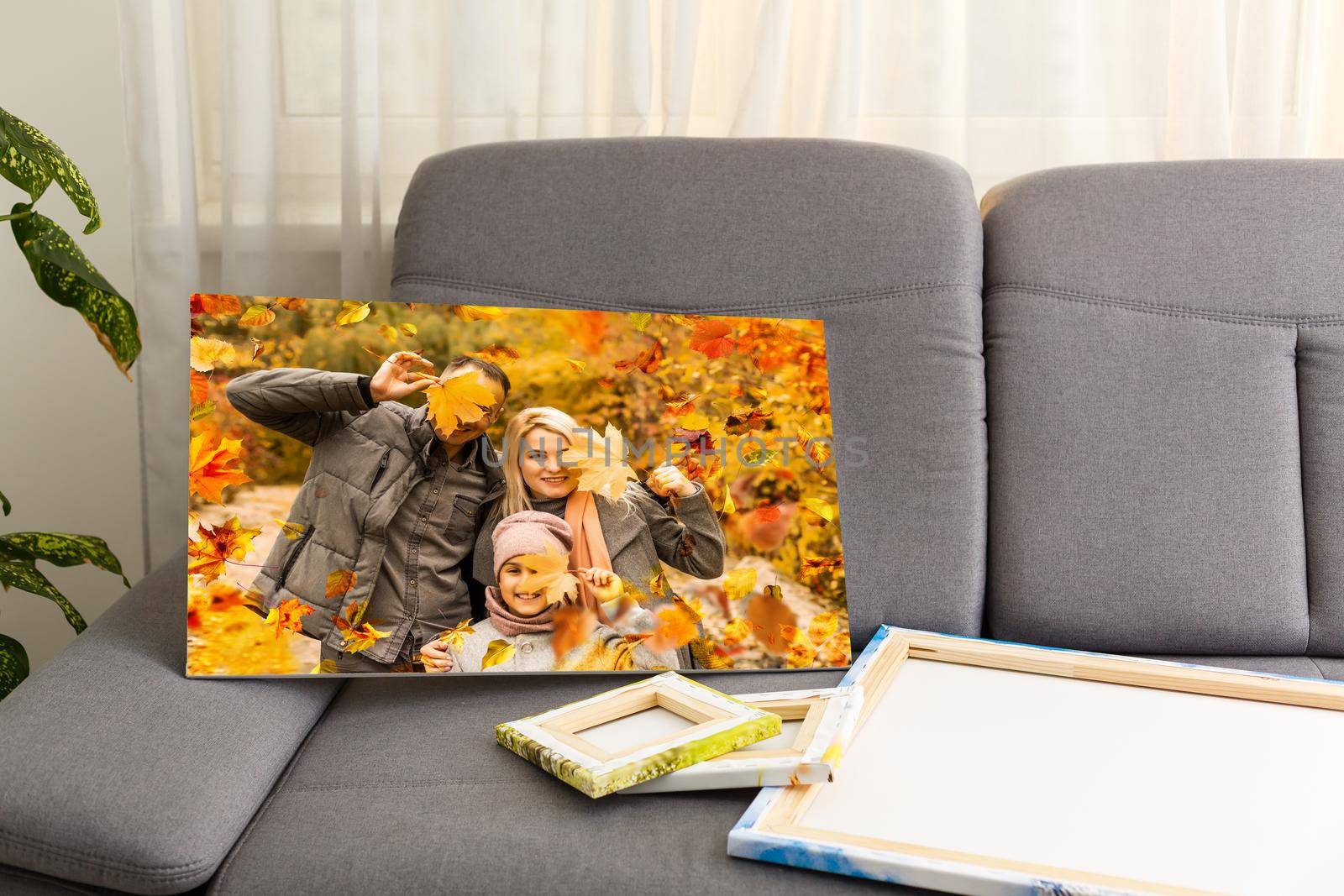 photo canvas with a family in autumn by Andelov13