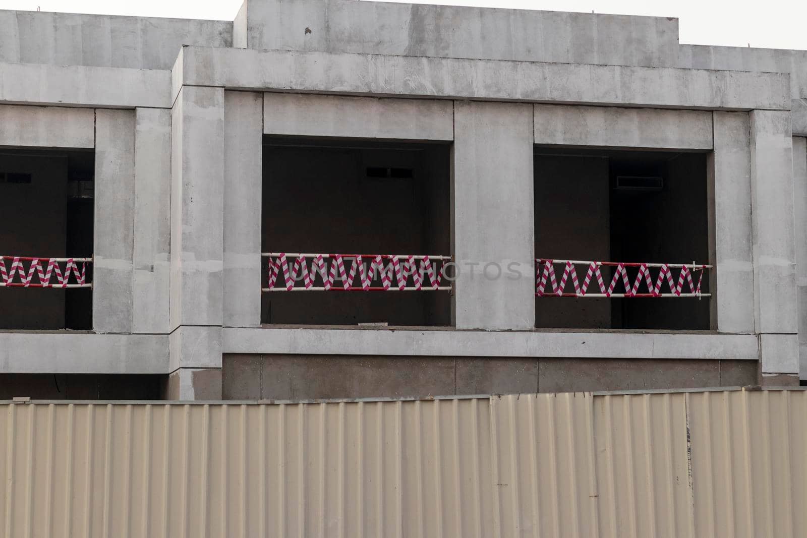 Shot of the villas under construction.
