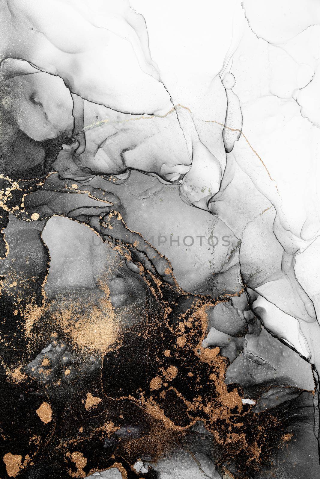 Marble ink abstract art from exquisite original painting for abstract background by biancoblue