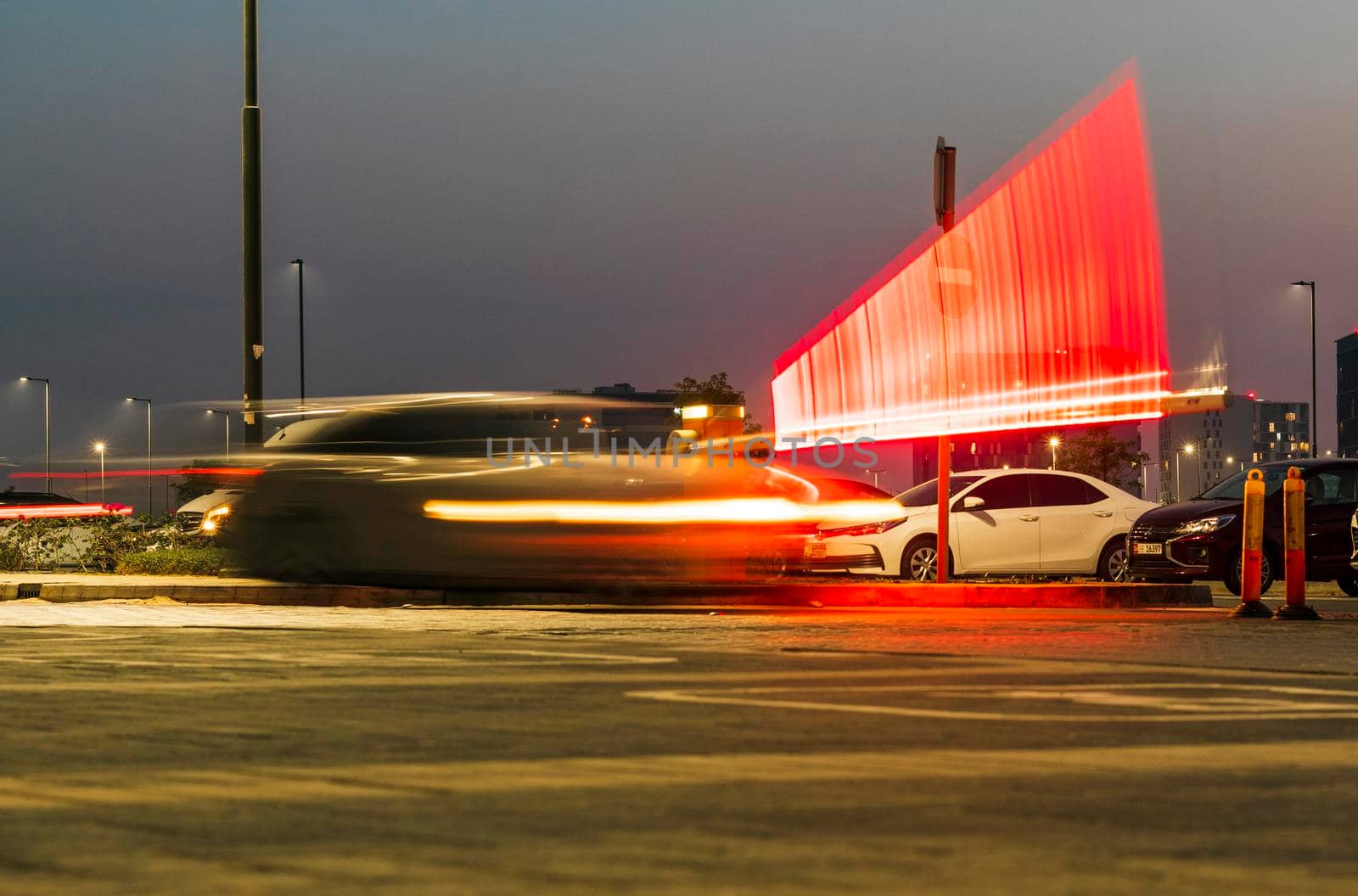 Shot of a gate barrier in the parking