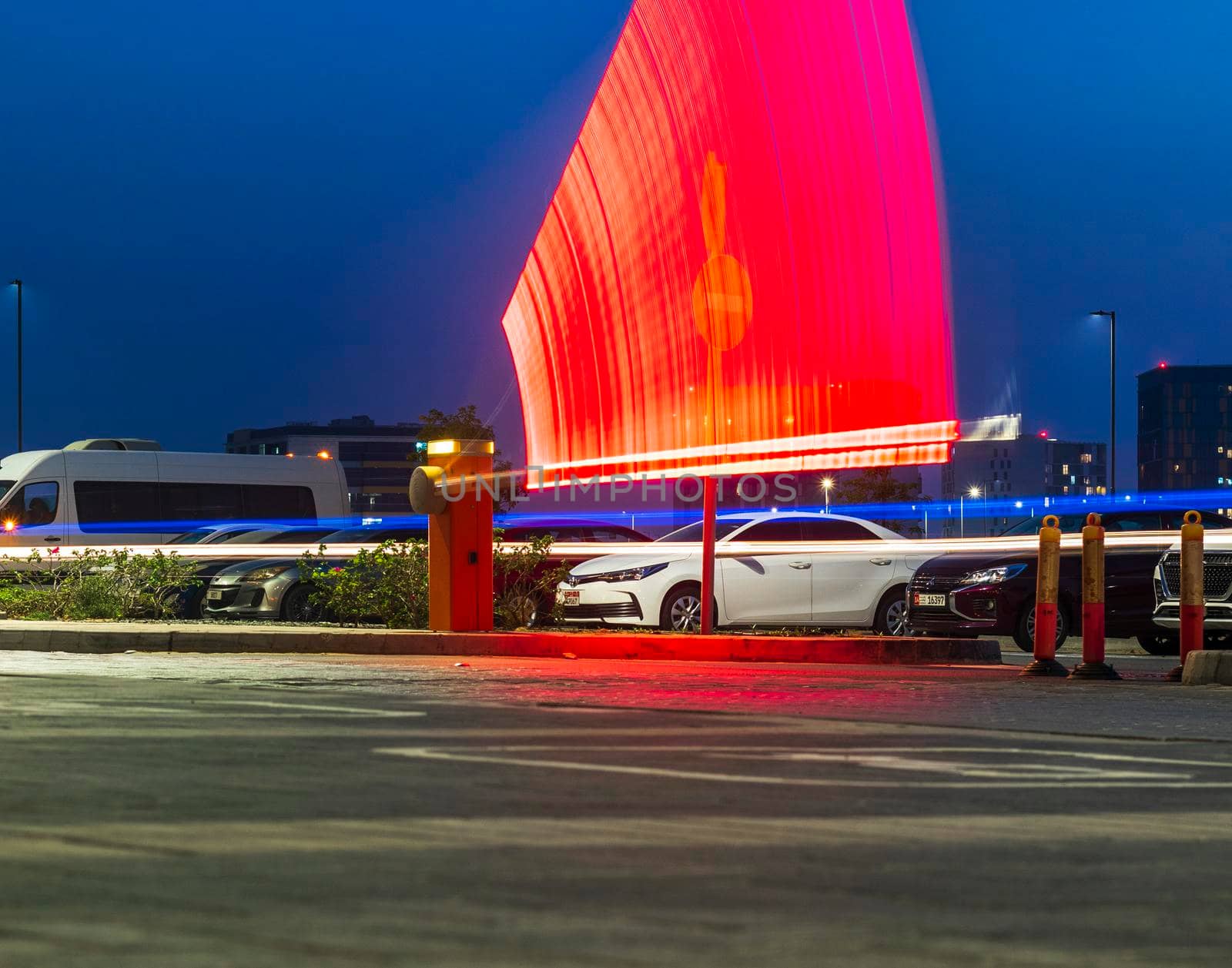 Shot of a gate barrier in the parking