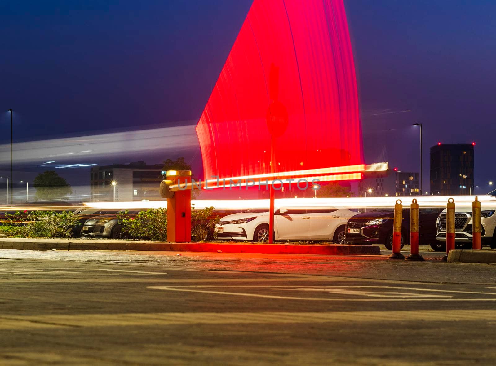Shot of a gate barrier in the parking