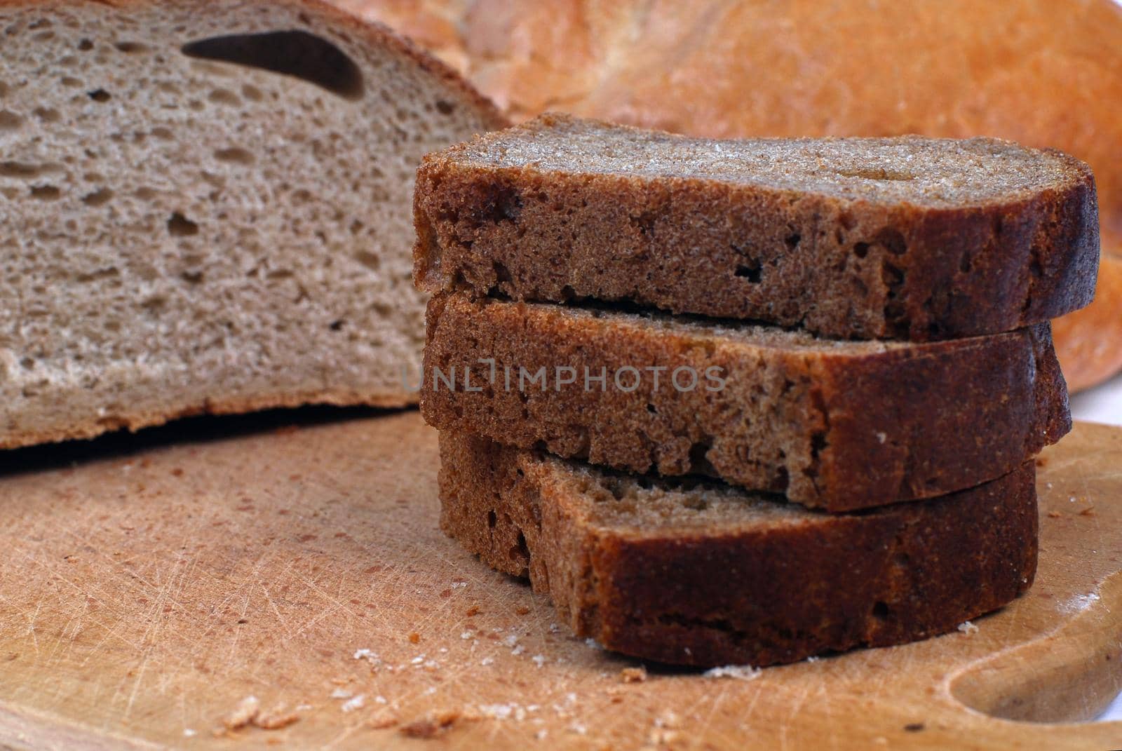 bread isolation on the white background